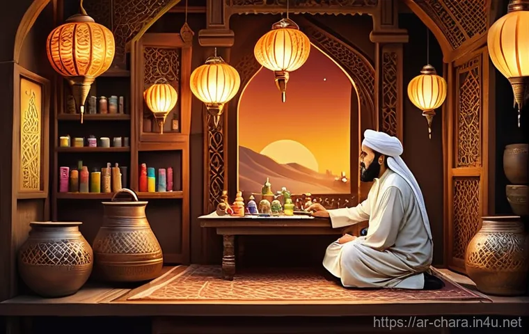 캐릭터디자이너와 일러스트레이터의 차이 - **Prompt 1: The Arab Character Designer's Vision**
    A highly detailed, realistic illustration dep...