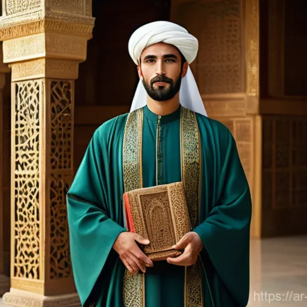 캐릭터디자인에서 컬러 팔레트 만들기 - **A wise and noble male character embodying Arabic and Islamic cultural values.**
A dignified, w...