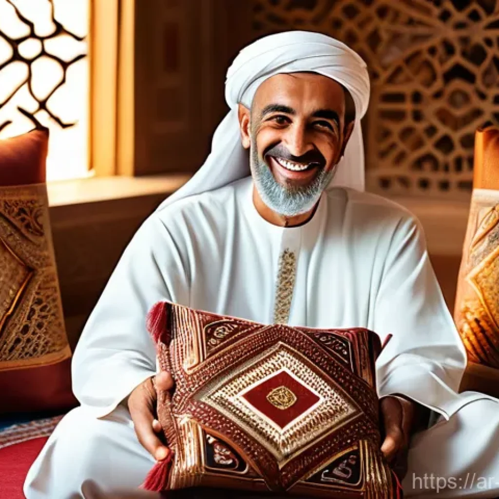 캐릭터디자인 직무의 핵심 가치 - **A Wise Storyteller in a Traditional Majlis:**
A photorealistic image of a wise, elderly Arab m...