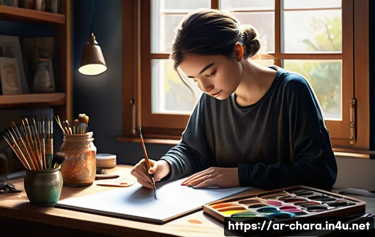 캐릭터디자인 업계 리더로 성장하는 비결 - **Prompt 1: The Dedicated Artisan of Digital and Traditional Art**
    A highly detailed, realistic ...