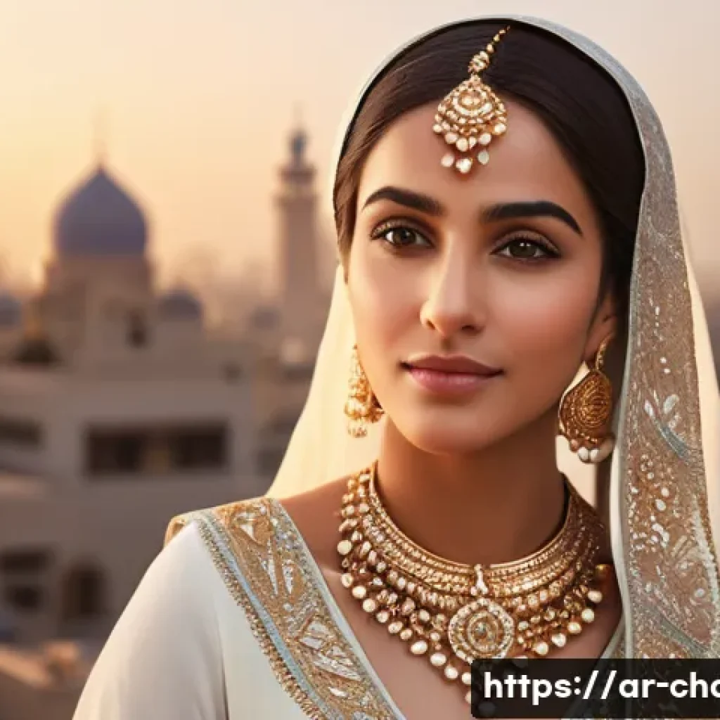 캐릭터디자인 직무에서 성장하기 위한 계획 - A detailed digital portrait of an Arabic woman character designed for storytelling, wearing modest t...