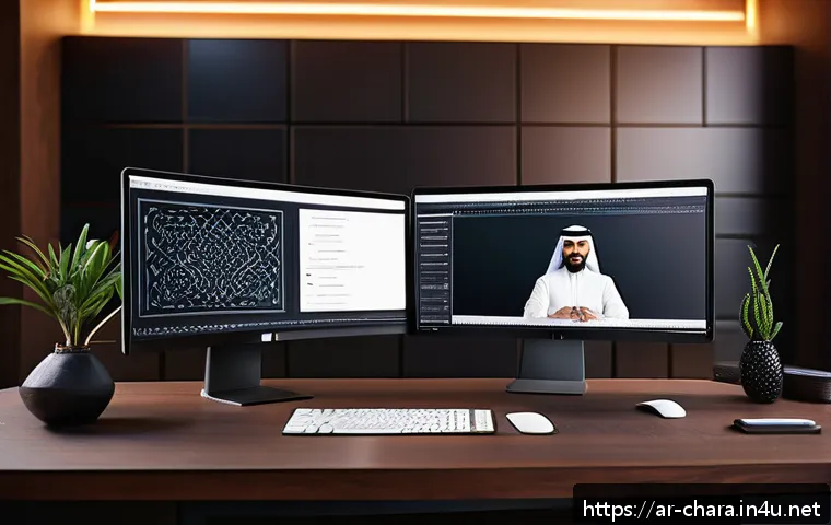 캐릭터디자인 자격증 취득 후 진로 선택 방법 - A modern digital workspace featuring a skilled Arab character designer wearing modest professional a...