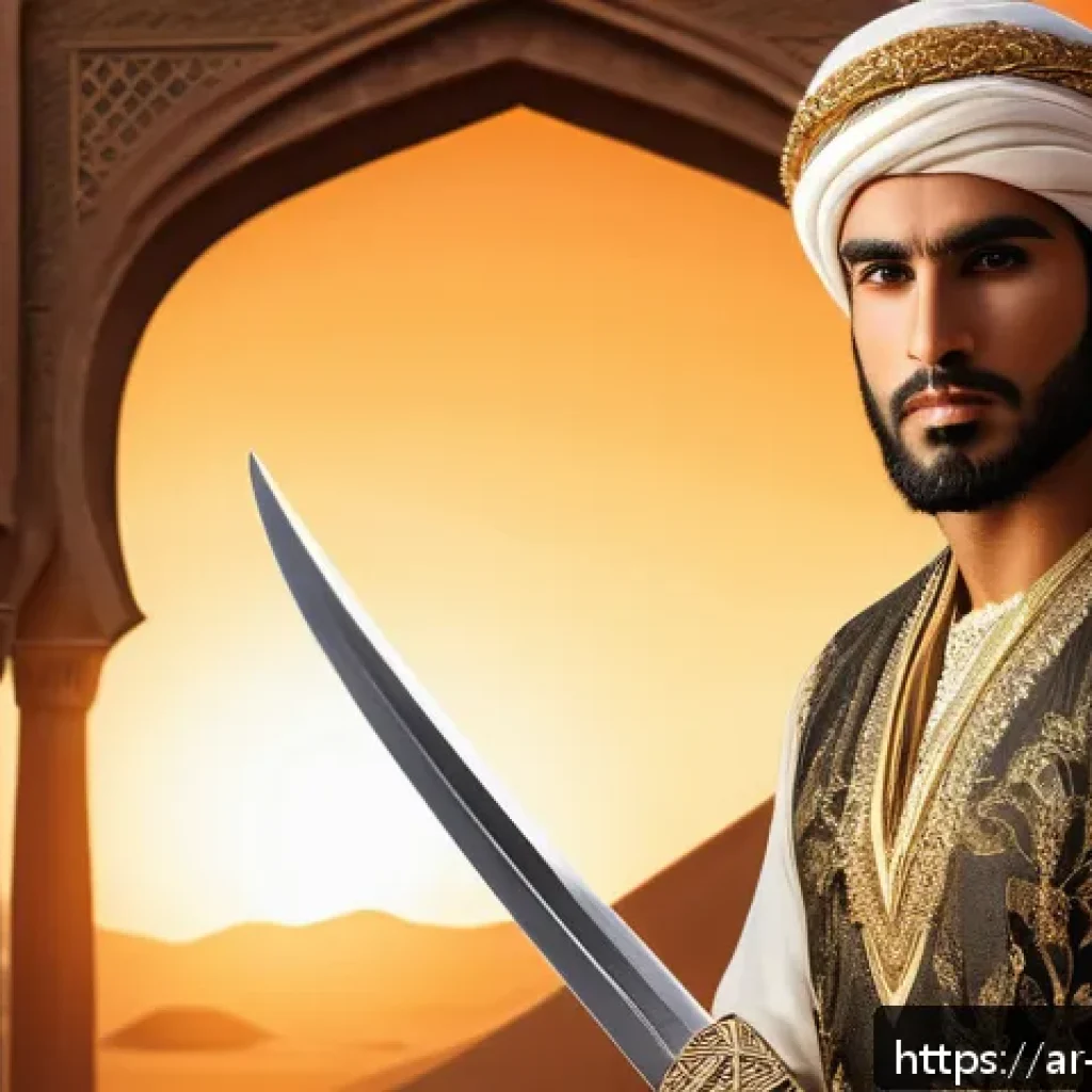 캐릭터디자인 관련 서적 및 추천 강의 - A detailed character design of an Arab male fantasy warrior in traditional clothing inspired by Midd...